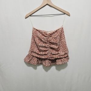 Blue Blush Red and White Mini Skirt